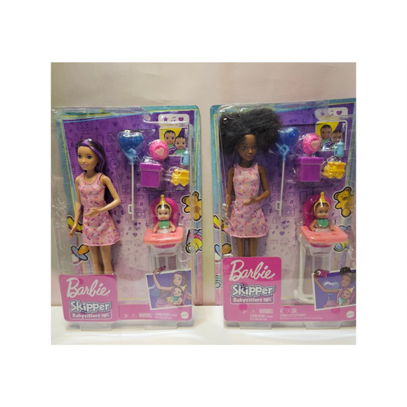 Barbie Skipper Babysitters Inc Choice Purple   Brunette or Black Buns NWT - Picture 1 of 9